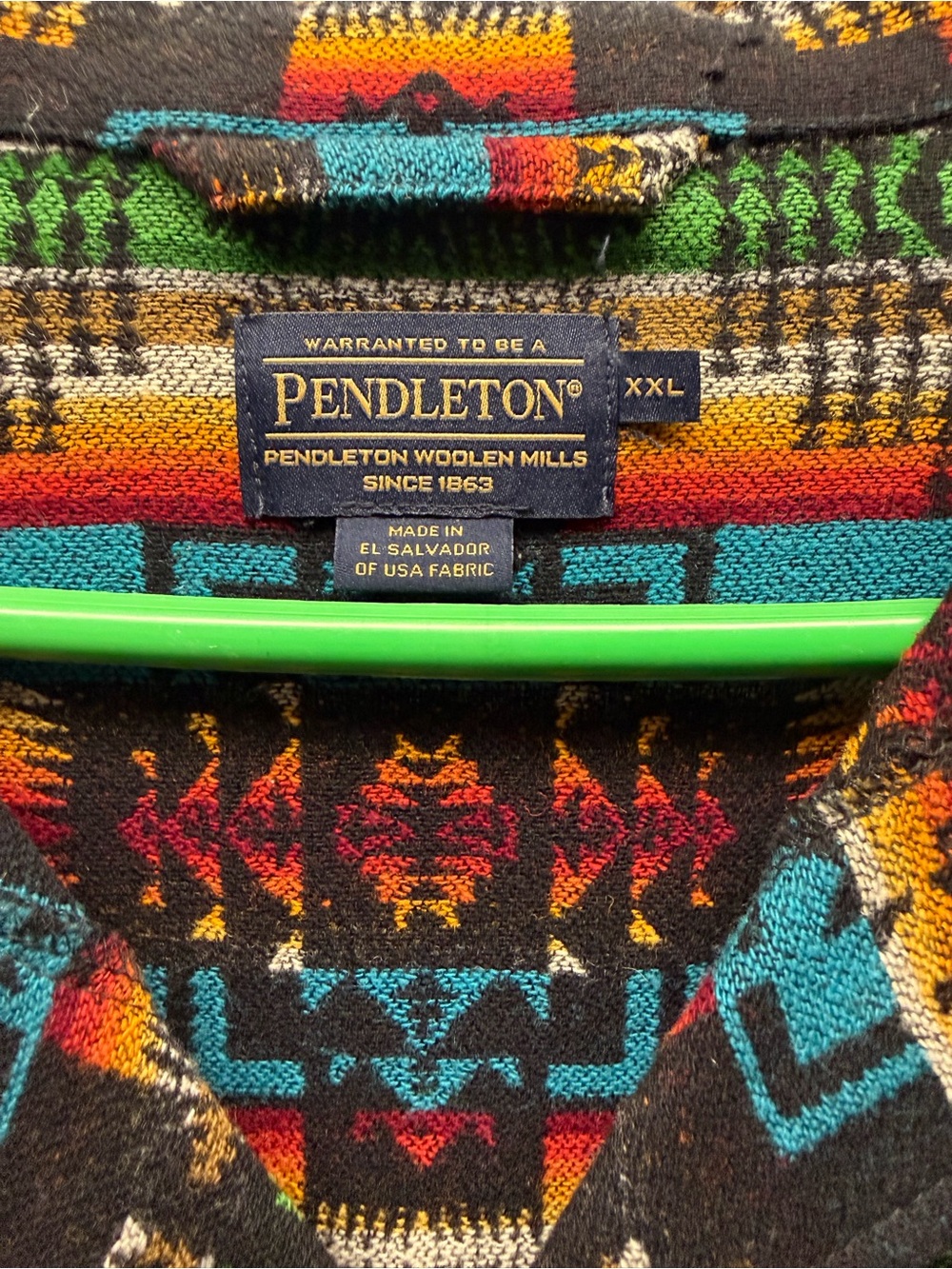 Pendleton Wool Multicolor Aztec Chief Joseph Pattern shirt jacket - Picture 3 of 5